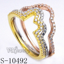 925 Silver Zirconia Jewelry with Women Combination Ring (S-10492)